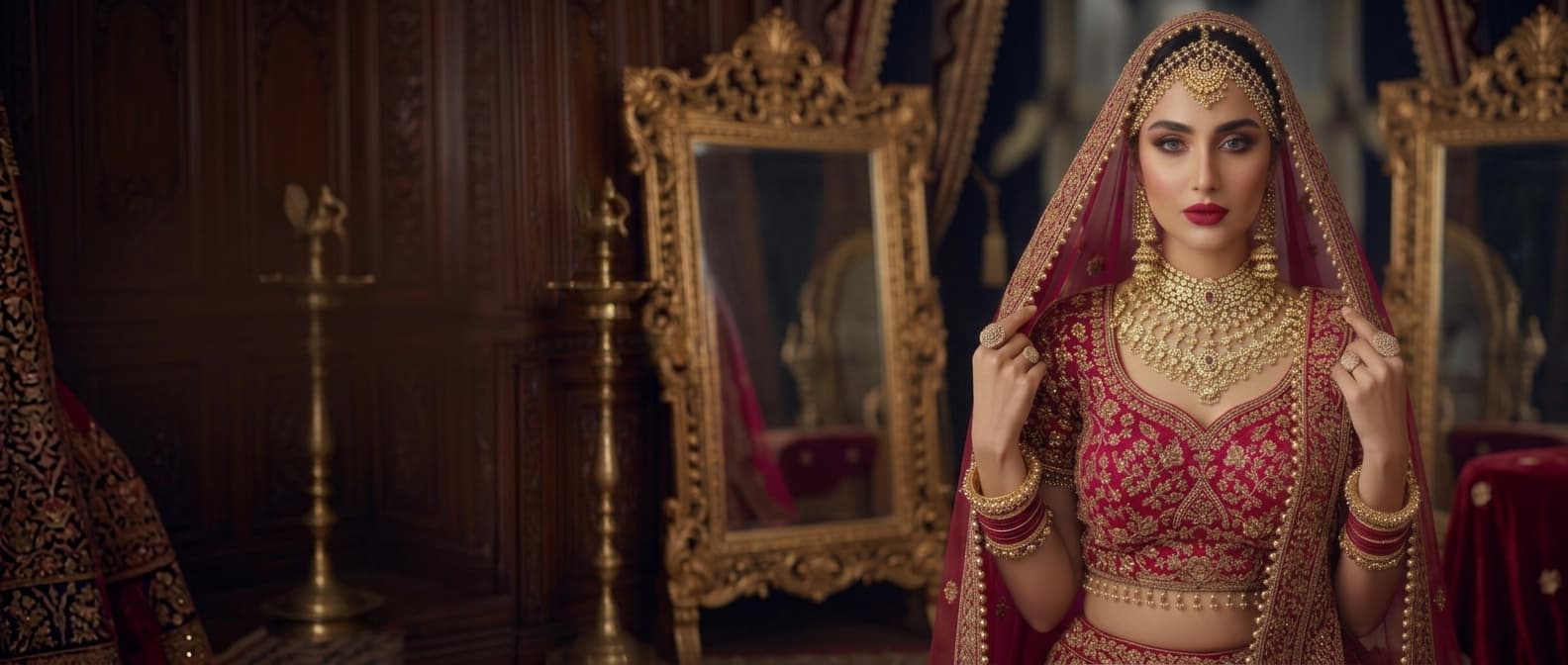 Bride in traditional Indian ethnic wear